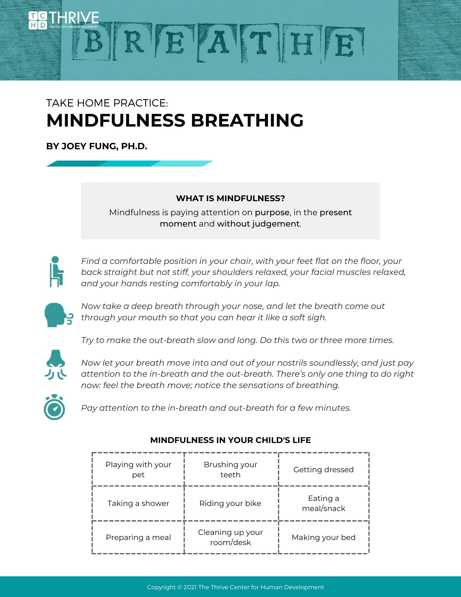 Mindful Breathing Practice Sheet